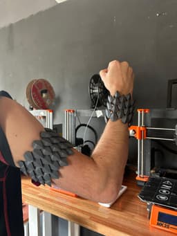 Flexible Scalemail Arm Bracelet 3d model