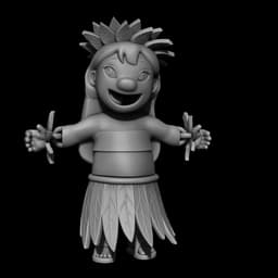 Articulated Hula Dancing Lilo Flexi Toy 3d model