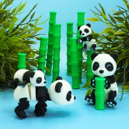Magnetic Panda + Bamboo Hut 3d model