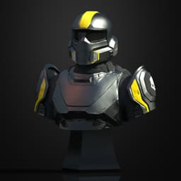 Helldivers 2 bust (Pre-Supported) 3d model