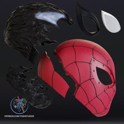Spiderman Becoming Venom Mask 3d Printer File STL 3d model