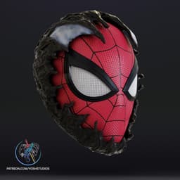 Spiderman Becoming Venom Mask 3d Printer File STL 3d model