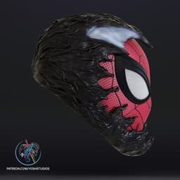 Spiderman Becoming Venom Mask 3d Printer File STL 3d model