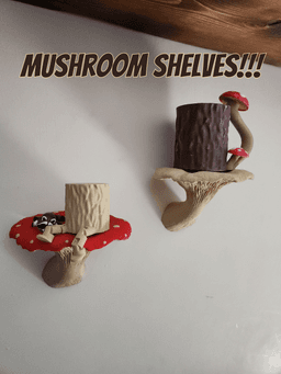 Mushroom Shelves!! 3d model