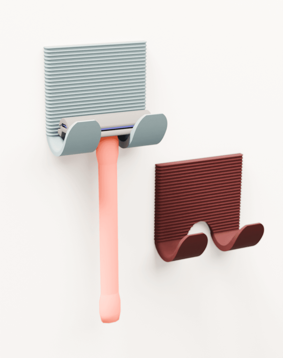 Shaving Razor Wall Holder 3d model