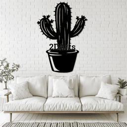 Cactus 2D Wall Art/Window Art 3d model