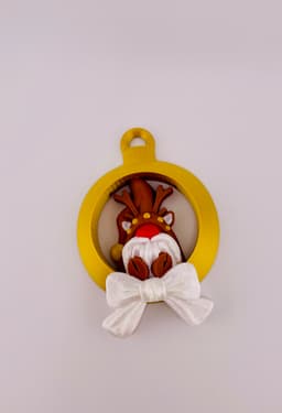 Reindeer Gnome Ornament Set 3d model