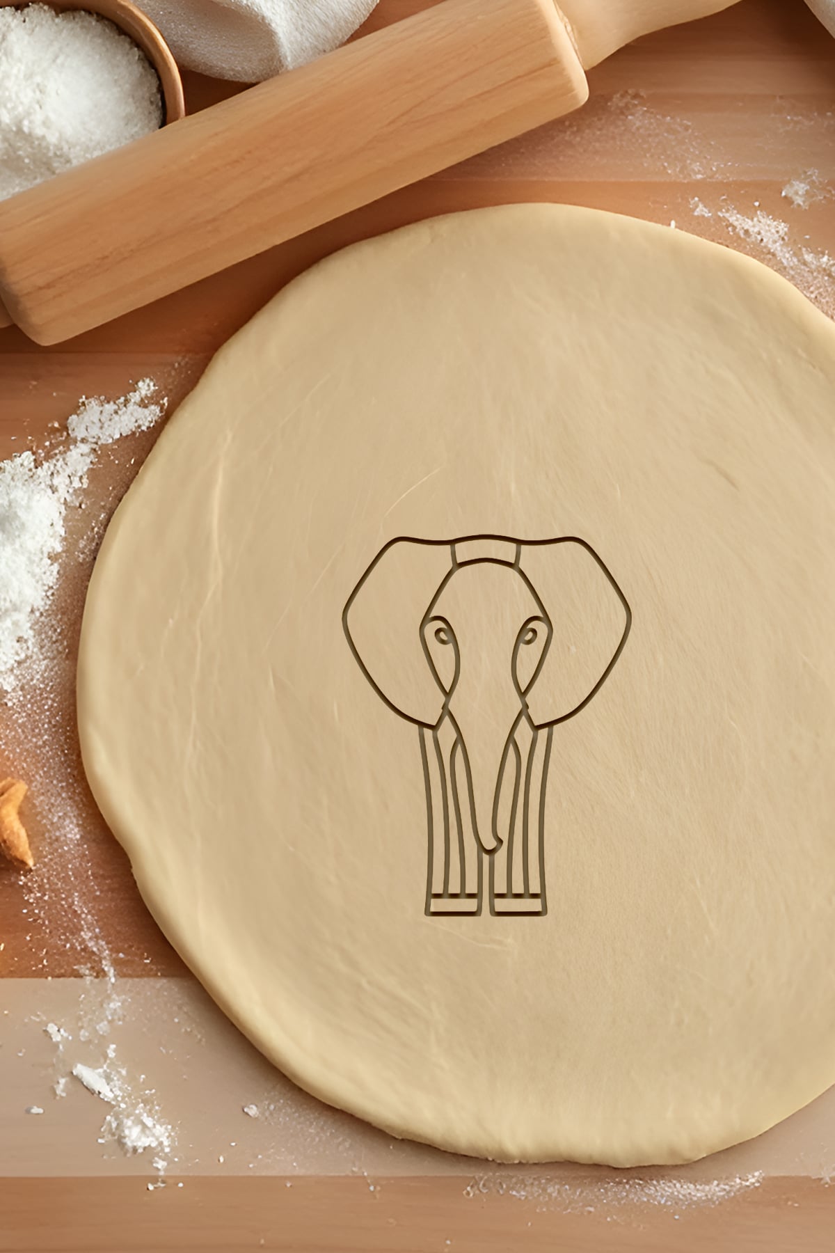 Elephant Cookie Cutter, Biscuit Cutter 3d model