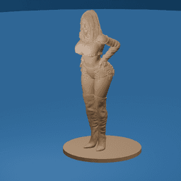 Curvy Club Girl Posing v2 3d model