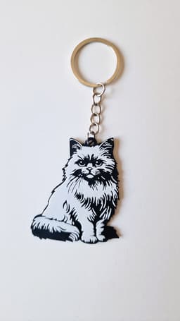 Chinchilla persian keychain+magnet 3d model