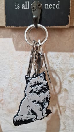 Chinchilla persian keychain+magnet 3d model