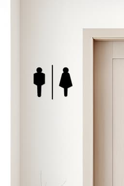 WC, Toilet Sign, Restroom 3d model