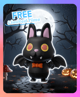 Flexi Bat Keychain (Single Color) 3d model