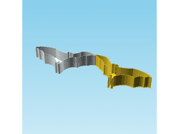 Bat 0054, nestable box (v2) 3d model