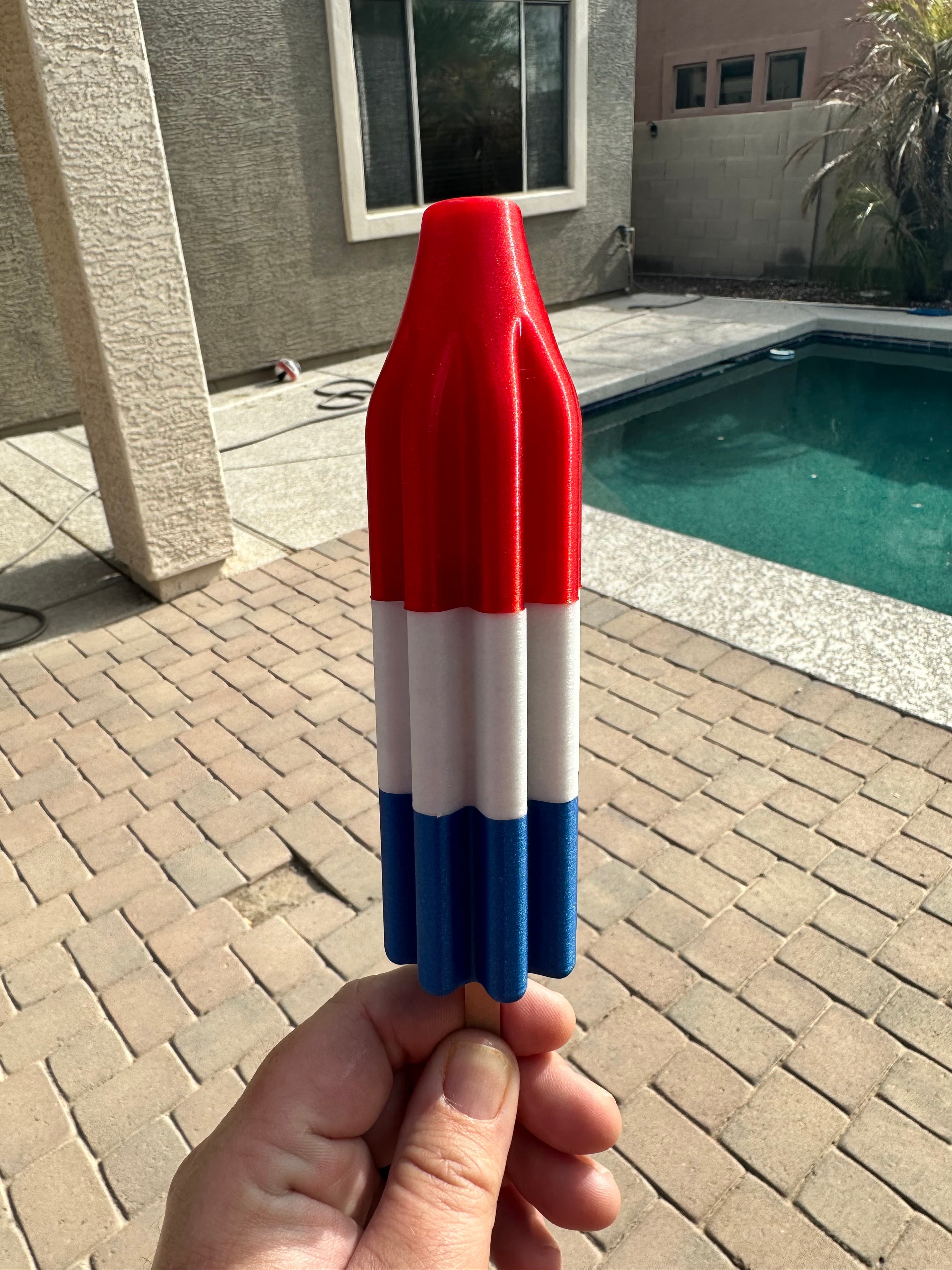 Bomb Popsicle or Rocket Popsicle Stash Container - With Melty Condition 3d model