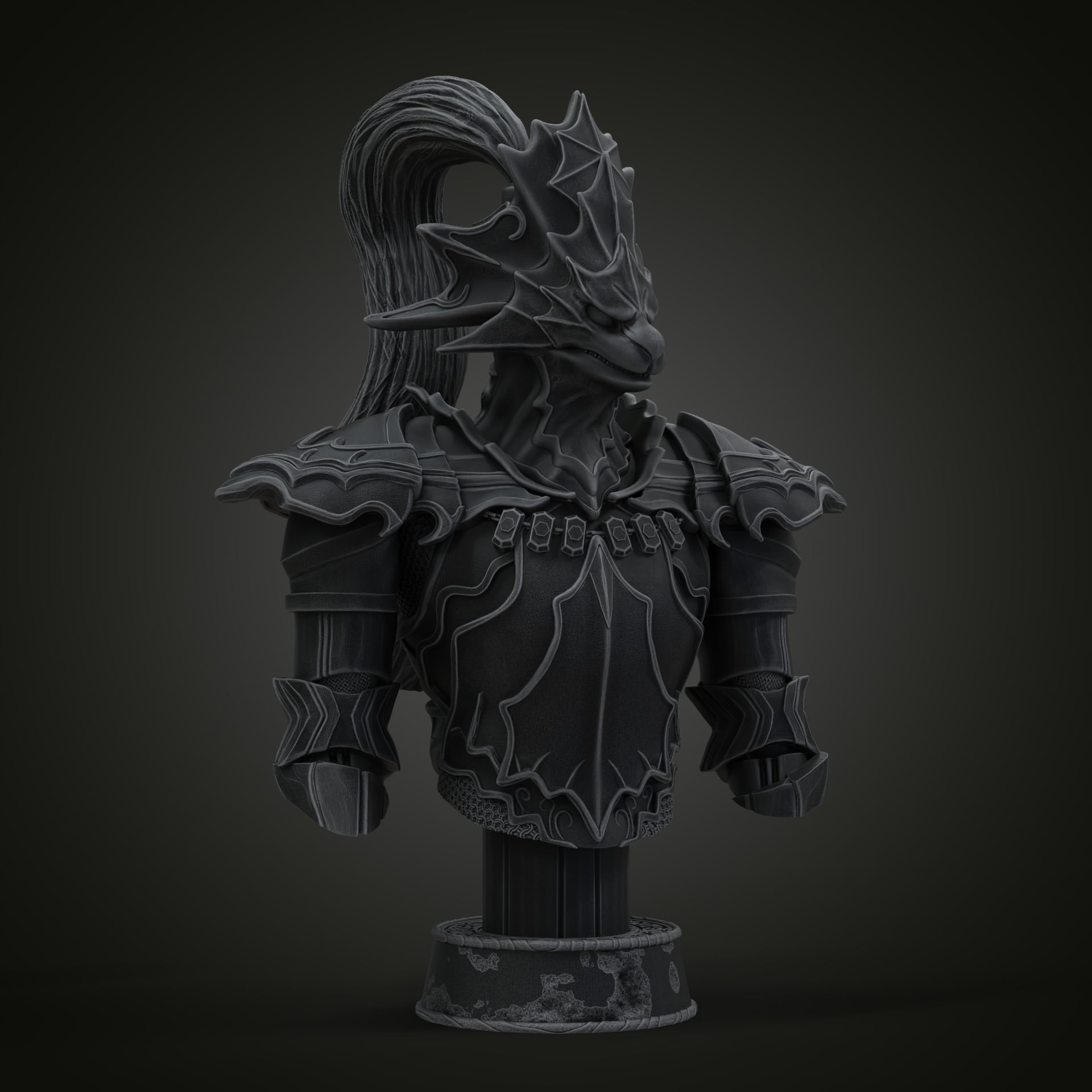 Dragon Slayer Ornstein Bust (Pre-Supported) 3d model
