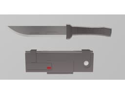 Bad Batch Hunter Knife and Sheath 3d model