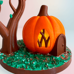Pumpkin House Lamp 3d model