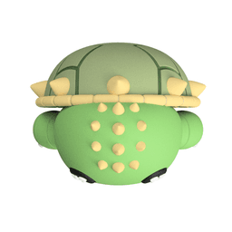 Cute Cryptid Baby Beast of Busco 3D Printable Snapping Turtle Figure 3d model