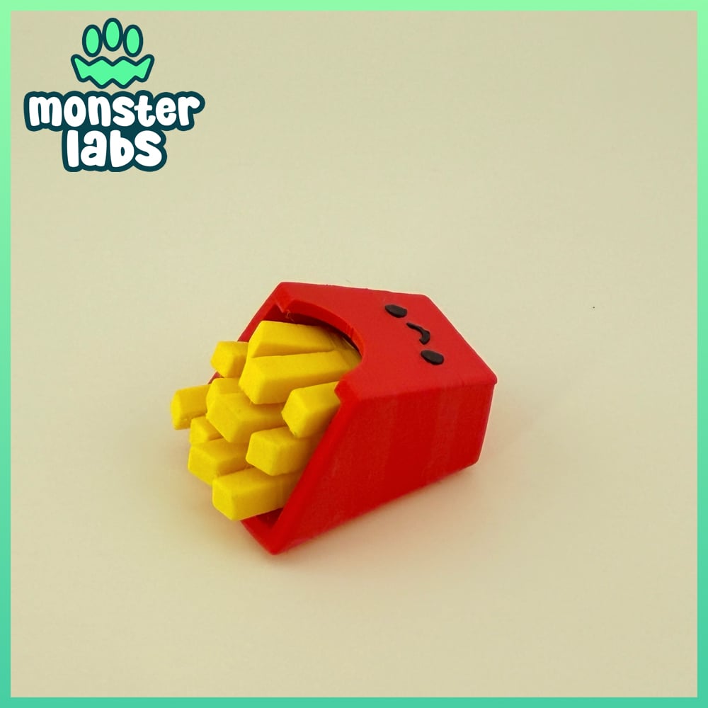 French Fries Fidget Clicker Keychain 3d model