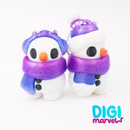 (Exclusive) Snowman Flexi + Keychain 3d model
