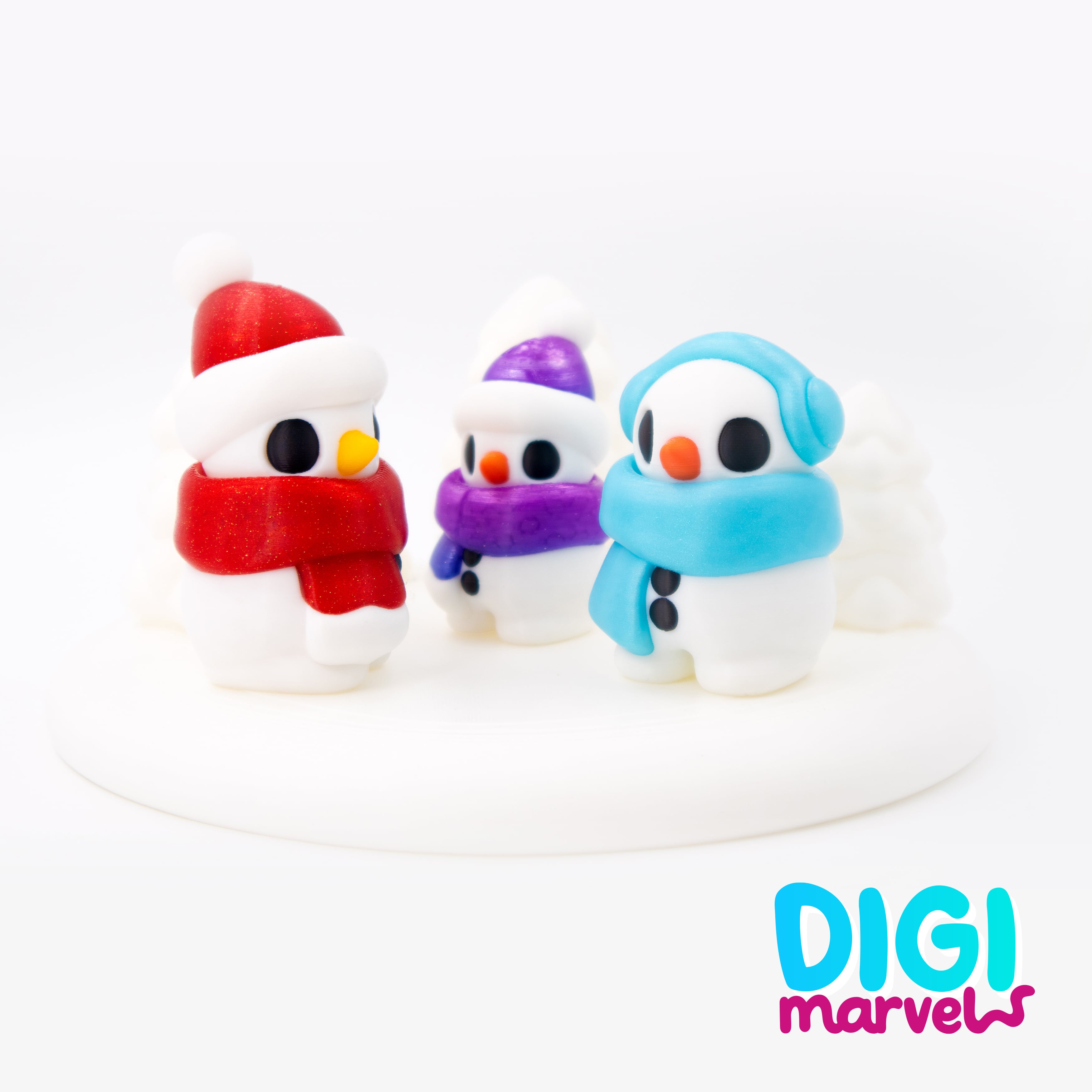 (Exclusive) Snowman Flexi + Keychain 3d model