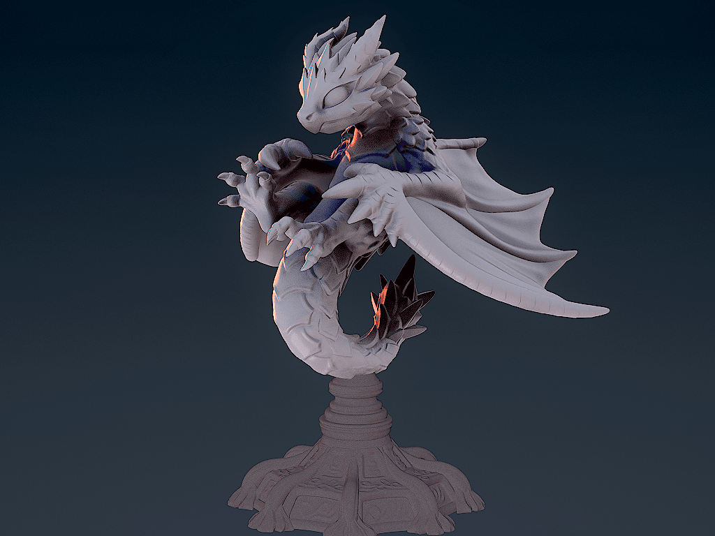 cute dragon 6 3d model