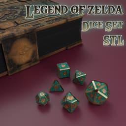 DICE SET ZELDA TEARS OF THE KINGDOM 3d model