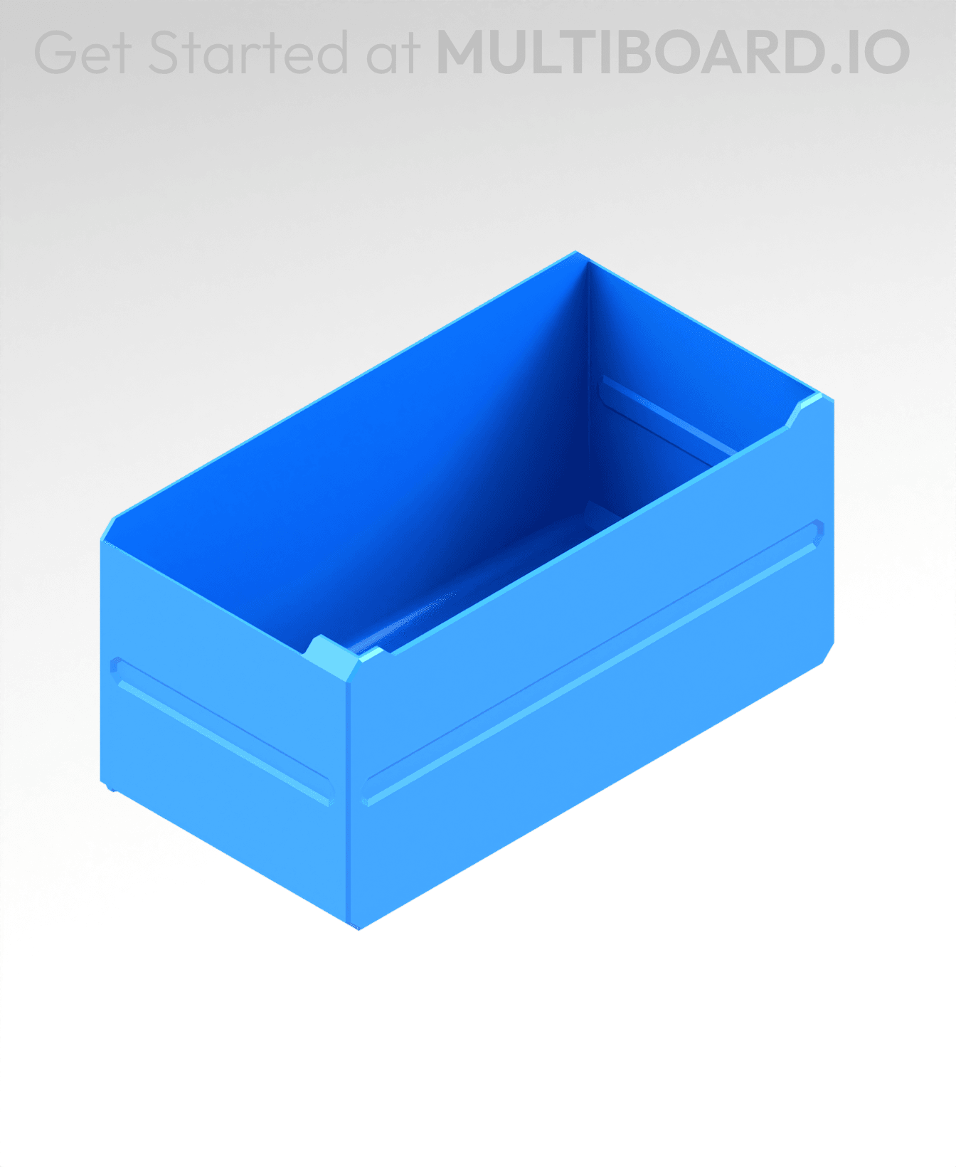 4x2x2 LU - Labelled - MultiBin Simple Drawer 3d model