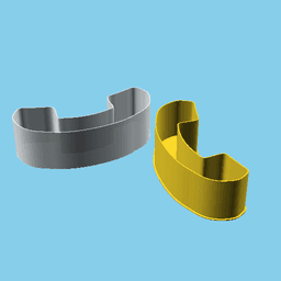 Phone Handset, nestable box (v1) 3d model