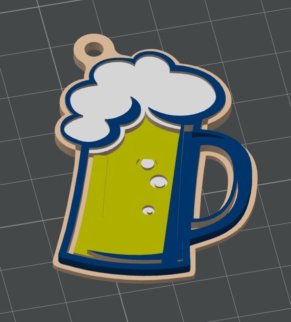 Beer Keychain 3d model
