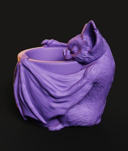 Bat Planter STL | Gothic Decor 3D Print | Functional 3d model