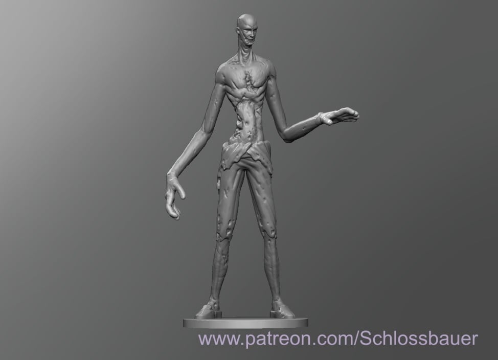 Long Zombie 3d model