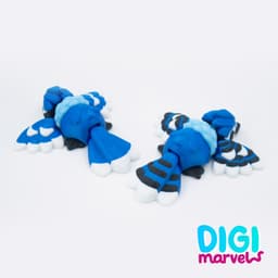 Blue Jay Flexi + Keychain + Bird Egg 3d model