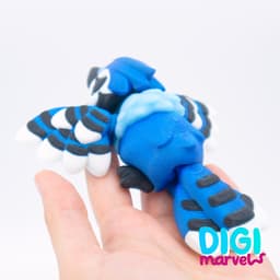 Blue Jay Flexi + Keychain + Bird Egg 3d model