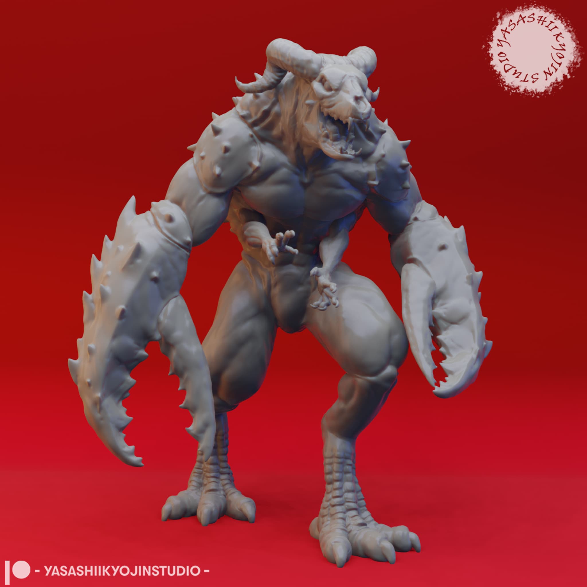 Glabrezu - Tabletop Miniature (Pre-Supported) 3d model