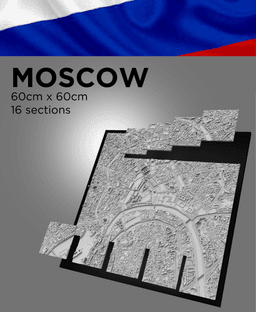 MOSCOW, Skyline 3d map 3d model