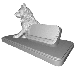 PBR Wolf Smartphone Stand 3d model