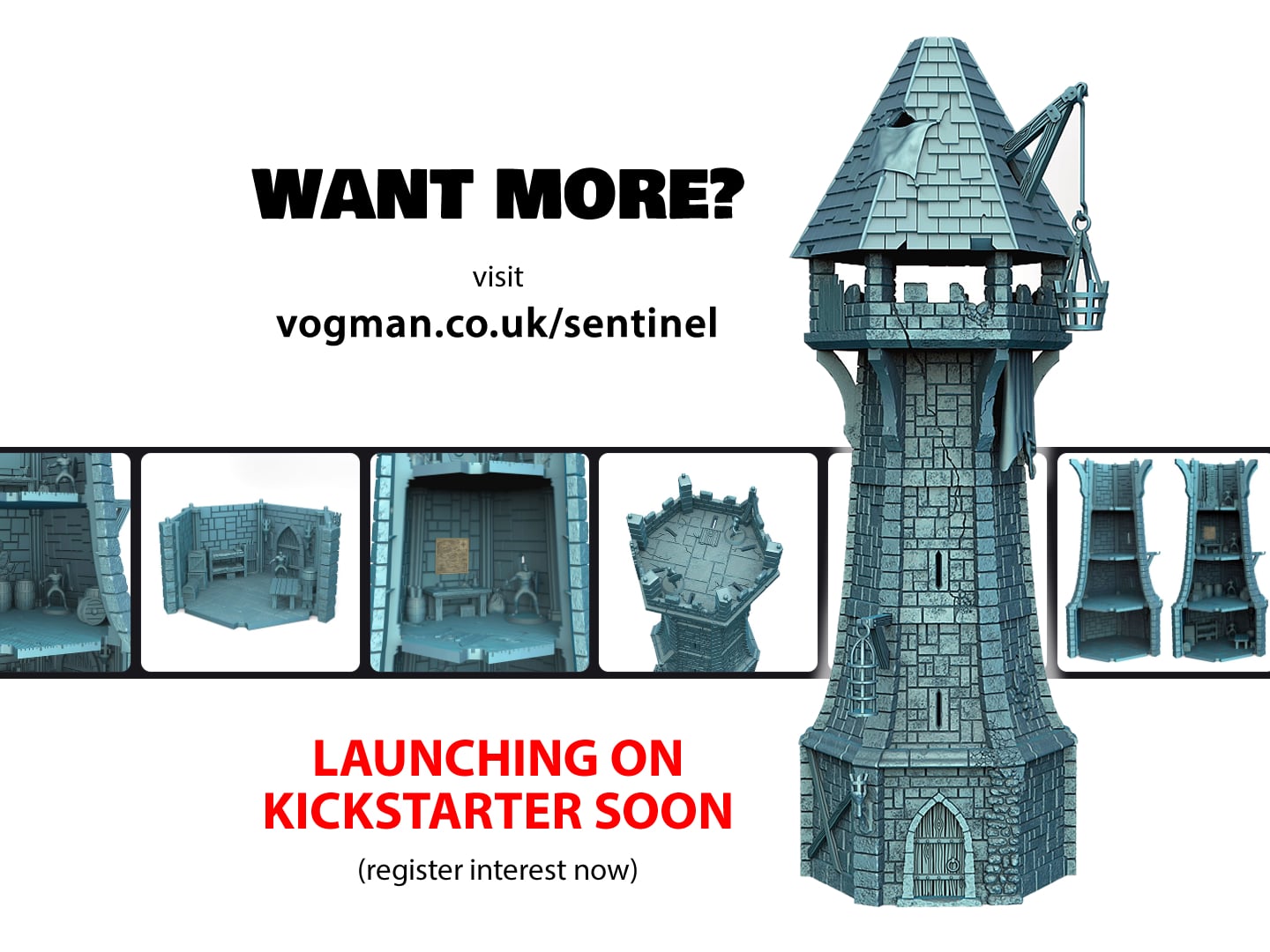 Watchtower Free Sample 3D Printable Modular Tower 3d model
