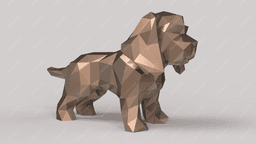 Low Poly King Chaeles Spaniel 3d model