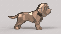 Low Poly King Chaeles Spaniel 3d model