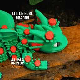 Little Rose Dragon with Rose Dragon egg 3d model