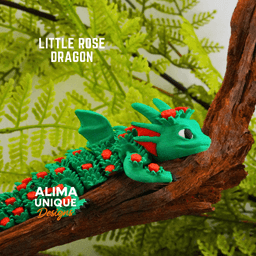 Little Rose Dragon with Rose Dragon egg 3d model