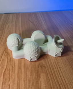Mars Base Business Card Holder & Phone Stand 3d model