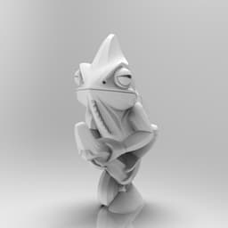 Mystical Chameleon Minimalist Sculpture 3d model