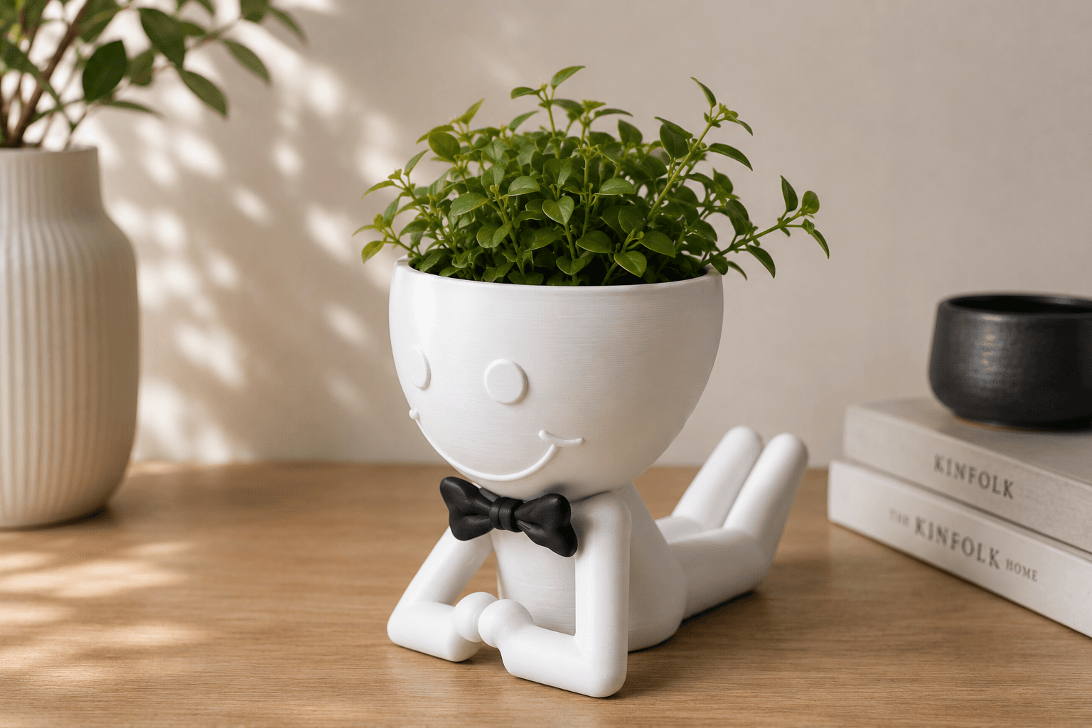Cute Planter Dude STL – The happiest little plant holder you'll ever print! 3d model