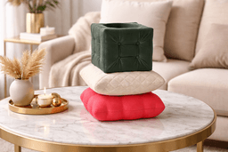 Stacked Cushion Vase – Sculptural Textile Decor 3d model