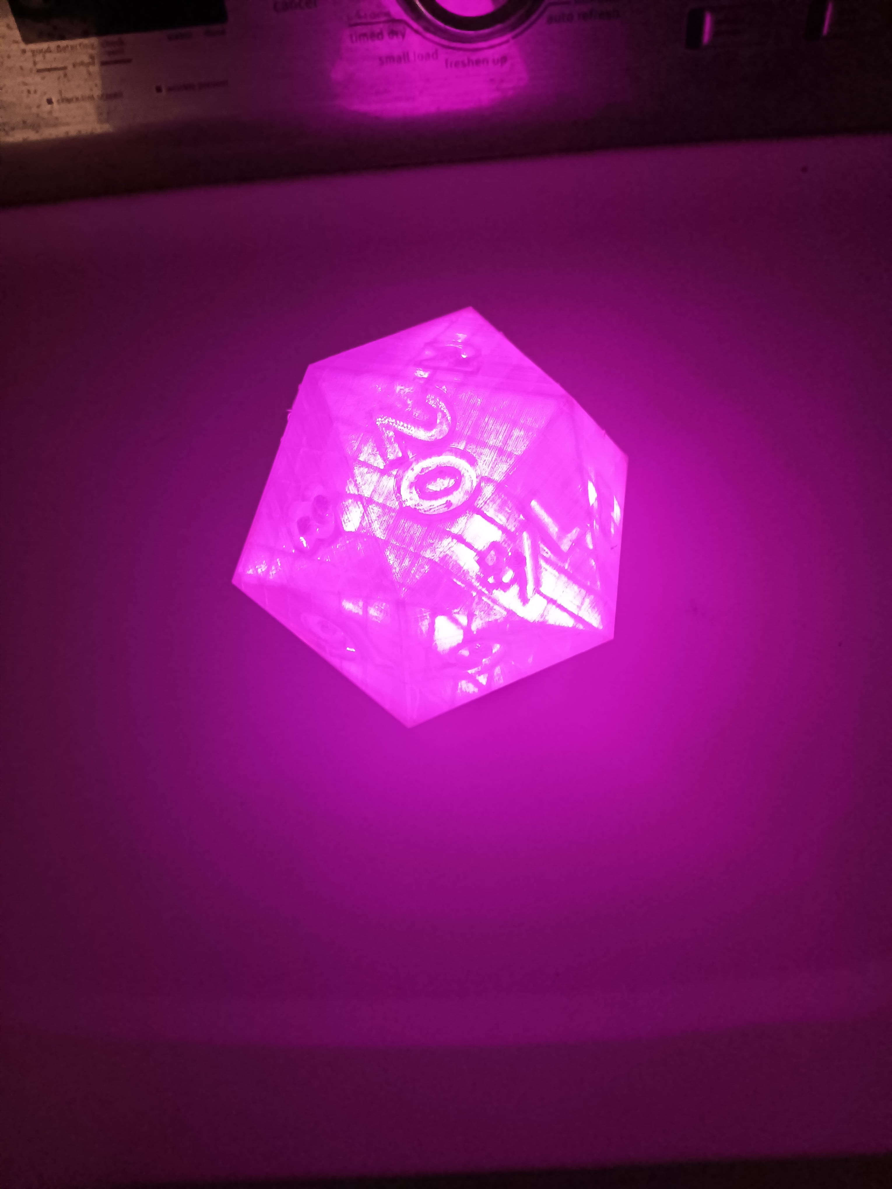 20 sided dice lamp 3d model