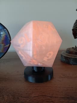 20 sided dice lamp 3d model