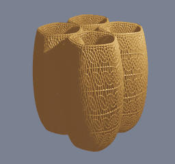 Geo Quad Mesh Vase 3d model